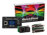 FB4-XE MAX with ILDA and DMX daughterboard and QuickShow software